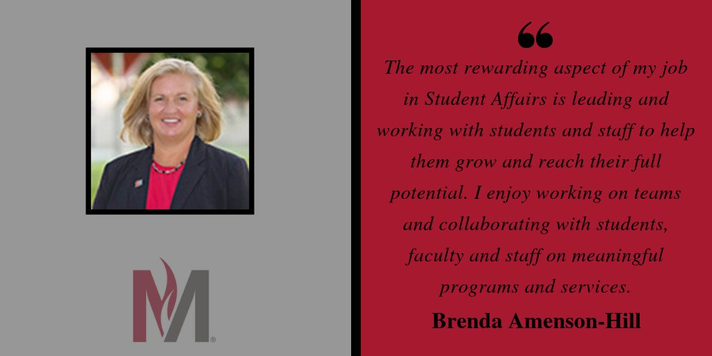 MSUMCDC's tweet image. Meet Brenda Amenson-Hill! Brenda is the Vice President of Enrollment Management and Student Affairs @MSUMoorhead. @MSUMBrendaAH #CSAM2018 #StudentAffairs #DragonFam #DragonPride