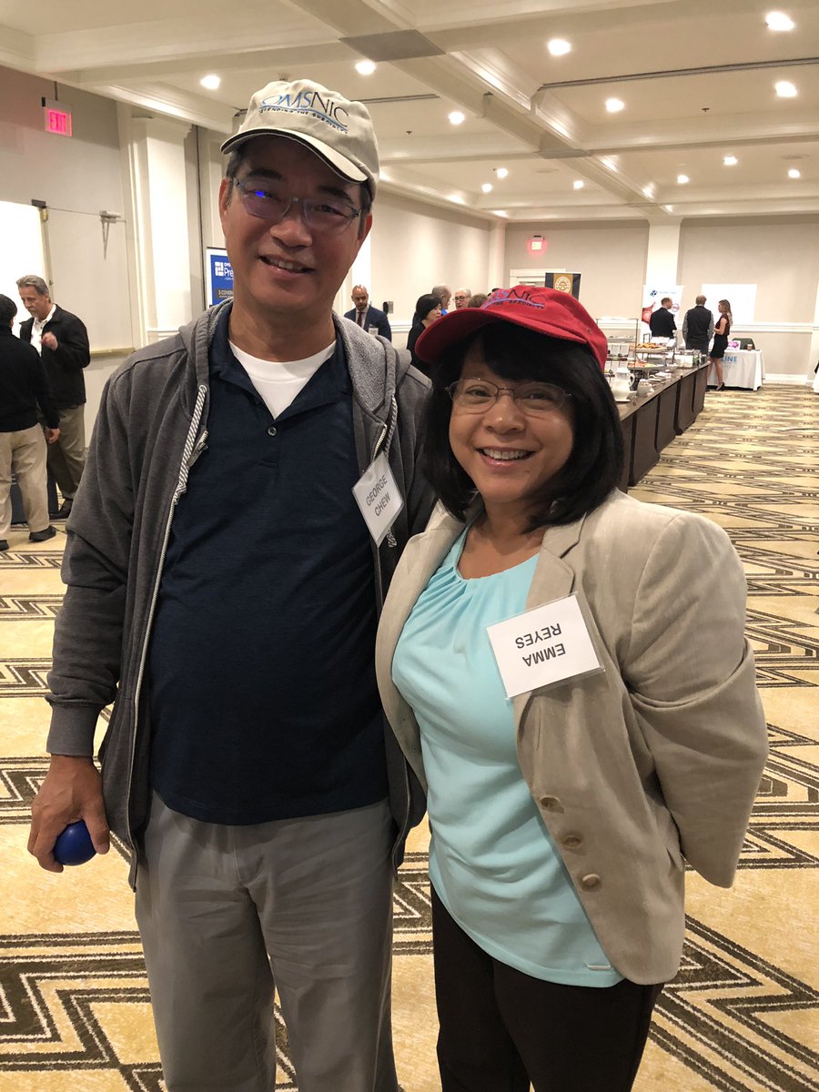 Dr. Chew & Emma are sporting their  @OMSNIC hat at #SCOA symposium. He has been with #OMSNIC since 1995. Thanks for stopping by our table & always great seeing you! #WhyOMSNIC #OMS #DentalMalpractice #HMBDInsurance