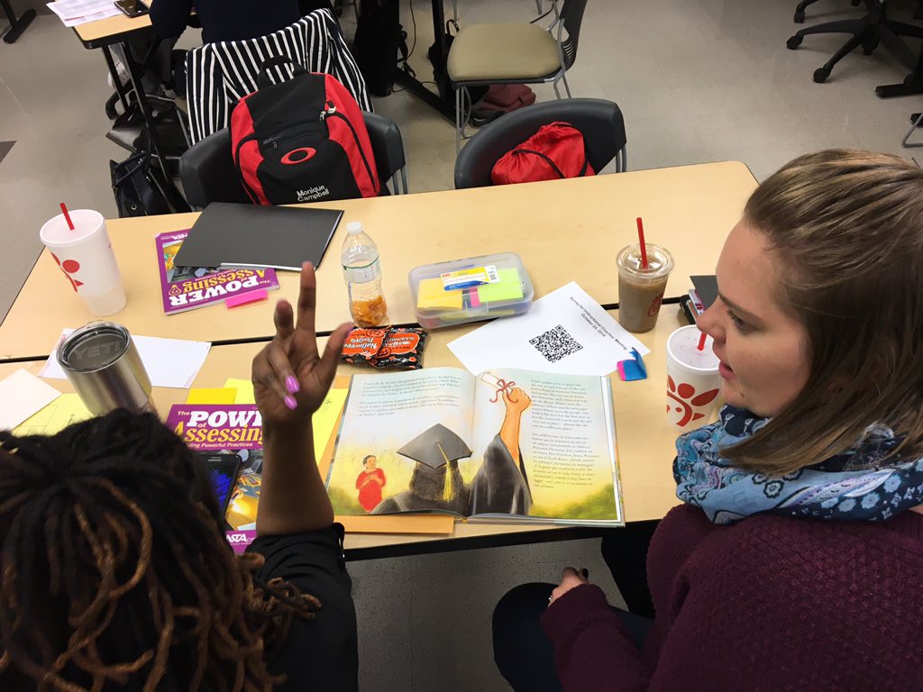 atlhummingbird's tweet photo. “The #SEalbookofthemonth  has a continuous theme of perseverance. How can we relate the theme of this #SELreads to the SMP involving perseverance.” @APSK5Math @TheOnlyKoltB making #SELinAcademics connection  at Instructional Coaches Meeting. @PrejeanHarris @zackoryk @RobertsOF_7 https://t.co/35R1B7bCYs