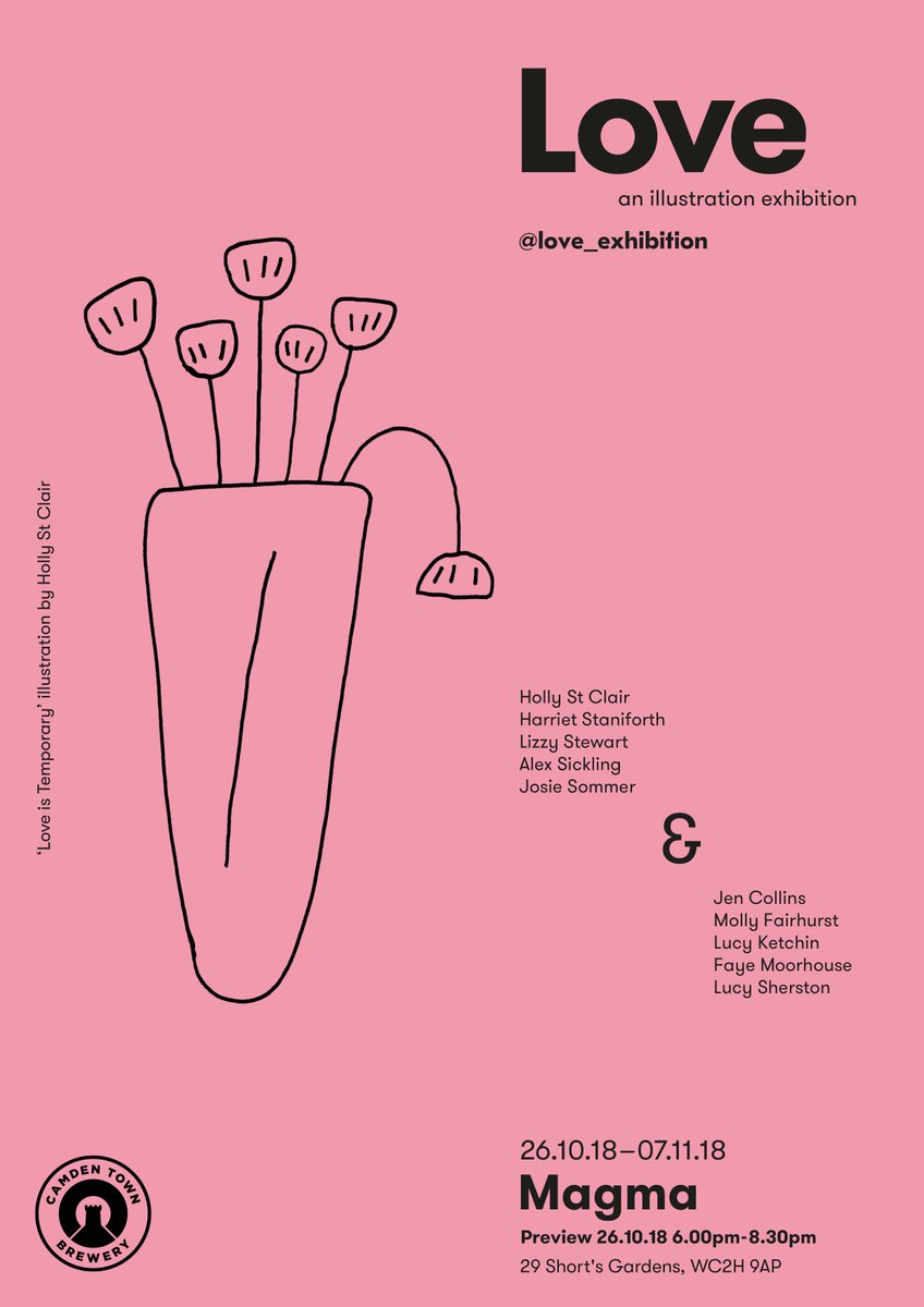 Magma (@magmabooks) on Twitter photo Love is coming to Magma! We are proud to be hosting a brilliant exhibition featuring the work of 10 female illustrators responding to the theme of love. Preview this Friday 26th October at our Covent Garden store, 6 - 8.30 - all welcome! Sponsored by <a href="/CamdenBrewery/">Camden Town Brewery</a> Love is coming to Magma! We are proud to be hosting a brilliant exhibition featuring the work of 10 female illustrators responding to the theme of love. Preview this Friday 26th October at our Covent Garden store, 6 - 8.30 - all welcome! Sponsored by <a href="/CamdenBrewery/">Camden Town Brewery</a>