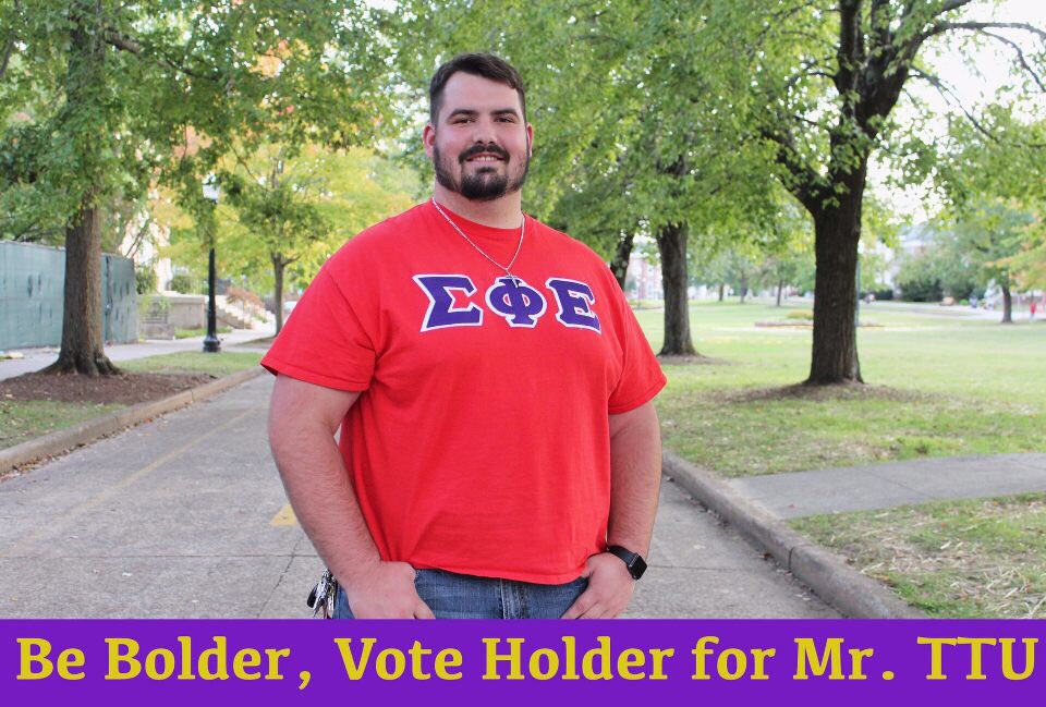 Voting is tomorrow for Mr. TTU! Blake Holder and the chapter of SigEp would absolutely love your vote! See you at Centennial Plaza tomorrow! Voting starts at 9!