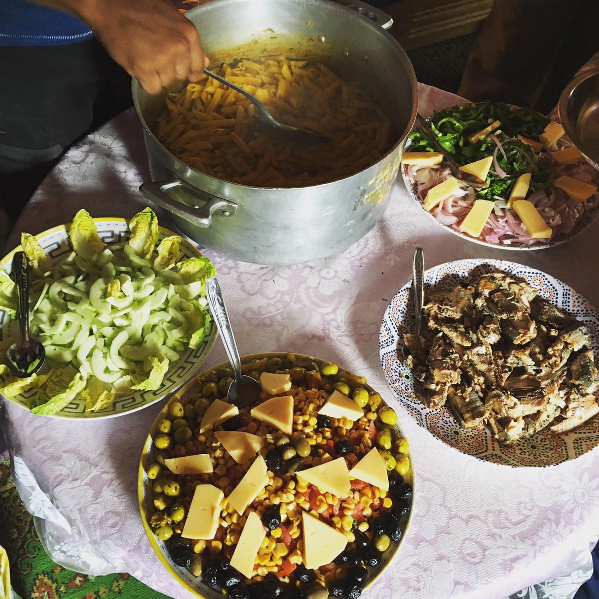 A selection of photos of the food (and tea) we've been enjoying while on trek. #WHSMorocco18