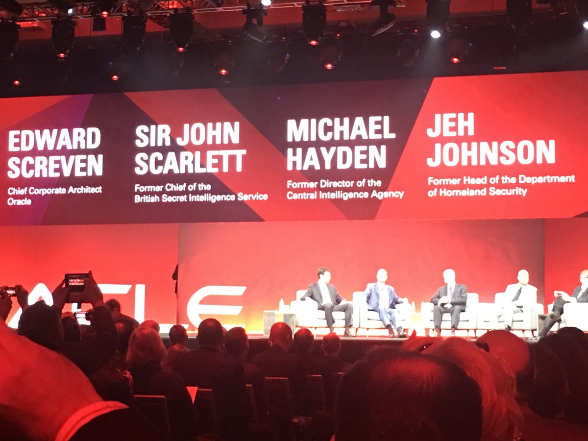 Troy Ligon (@troy_ligon) on Twitter photo <a href="/MarkVHurd/">Mark Hurd</a> just hosted an awesome panel discussion keynote with some of the sharpest security minds of our time. Balanced, insightful, and measured commentary across the board. #oow18 <a href="/MarkVHurd/">Mark Hurd</a> just hosted an awesome panel discussion keynote with some of the sharpest security minds of our time. Balanced, insightful, and measured commentary across the board. #oow18