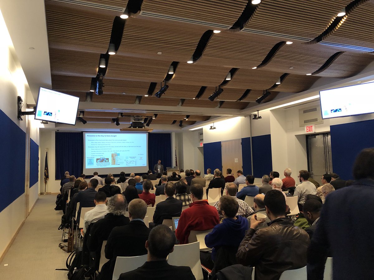 John_Sing's tweet image. Joe Dain presenting the new #IBM #SpectrumDiscover to #SpectrumScale User Group taking place today at @nygenome #NYGenome