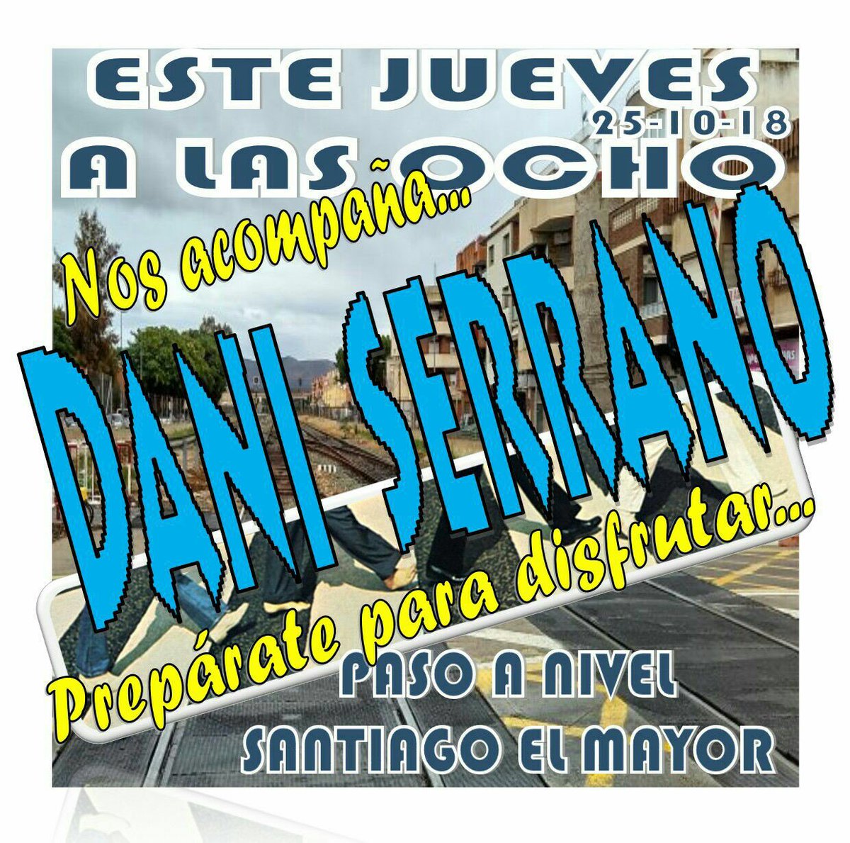 ALasVias's tweet photo. 🎸 #Concierto de Dani Serrano

🗓 JUEVES, #25deOctubre, ¡409 @DiasALasVias!
🕗 20:00
📍 Plaza del Soterramiento (https://t.co/a47V4VopdE)
#️⃣ #MurciaLibreDeMuros

¡NO TE LO PIERDAS! https://t.co/TuIpRdgesf
