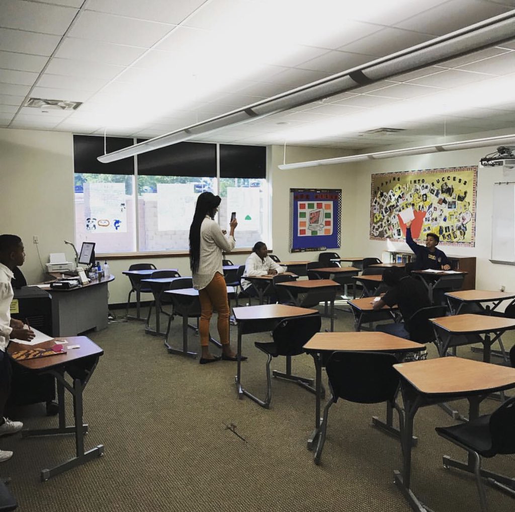 DeSotoCollege's tweet photo. Open the door to a creative mind and be amazed by what follows 😀 A quick looks at our College Management class making short videos over workplace deviance. https://t.co/j2qP080lVB