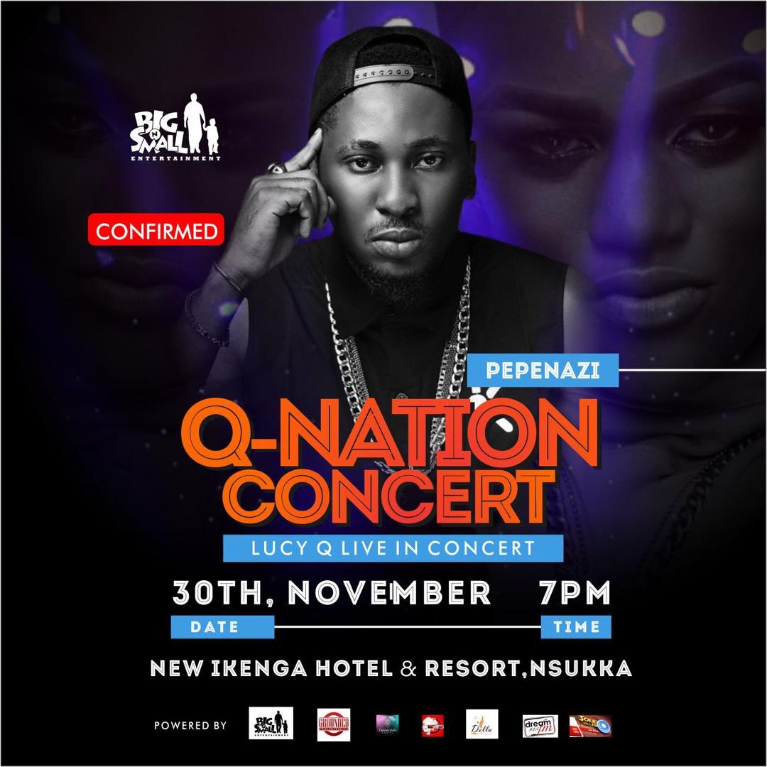 ivaldrolconsult's tweet photo. Q NATION CONCERT
@Pepenazi & @tidinz
CONFIRMED!!
@bignsmallent1 @lucy___q @ivaldrolconsult @chimefrancisblg @thenextgenent @lionzworch
@poptvofficial @southeast_trend
@coal_city @connectenugu @BlazersNg
#QnationConcert #LucyQ #BignSmallEnt https://t.co/JTA1PIf2qR