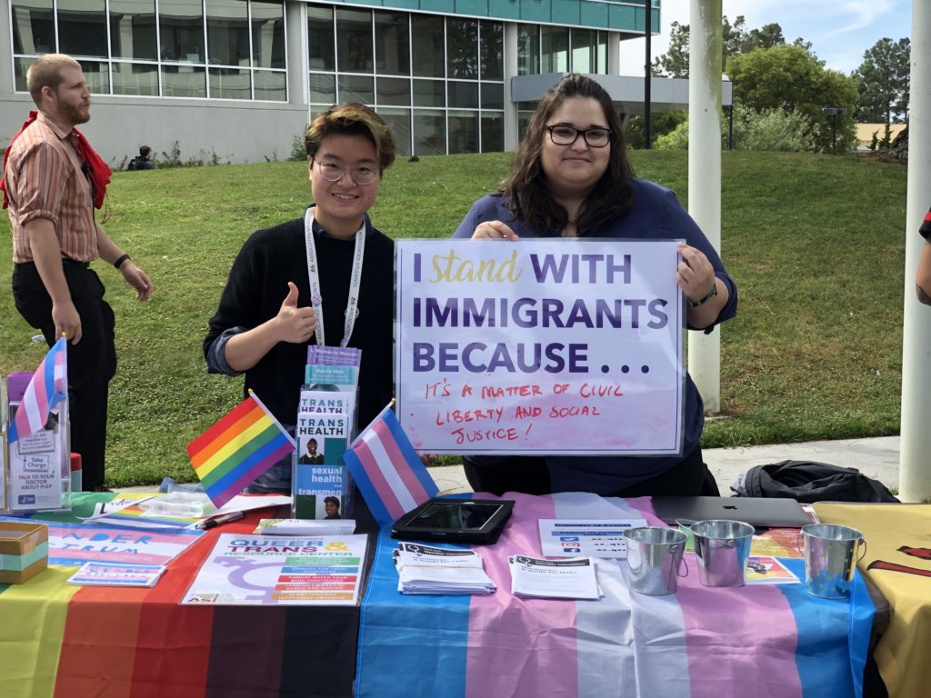 as_qtrc_sfsu's tweet photo. We wanted to thank @SFSUndocuGators for holding this space yesterday! It’s Day of Action—STAND UP! #IStandwithImmigrants.
#SFSUndocuAlly #IStandwithImmigrantsSFSU #IAManImmigrant #UndocuGrad #ImmiGrad #SFSU2018 https://t.co/AjdLqBRVQU