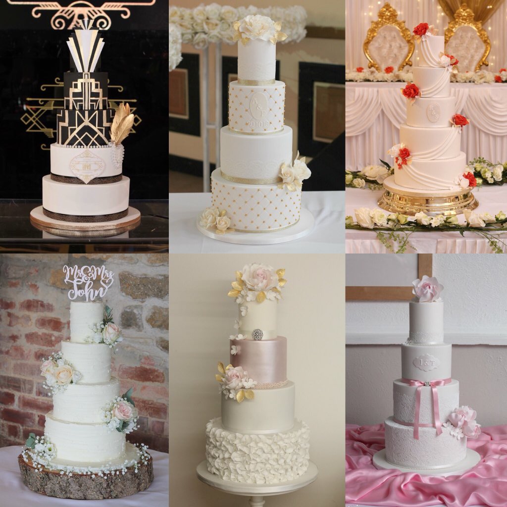 CakedesignbyP's tweet photo. Some of my most recent designs loved making each and every one #Westmidlandsweddings #warwickshireweddings #weddingcakes https://t.co/rrl4CdETZn