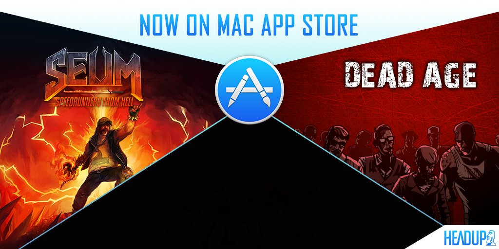 HeadupGames's tweet photo. The Mac App Store just got the hell of an upgrade:
#SEUM (https://t.co/TgWZTqET5Z) and #DeadAge (https://t.co/C2DE42jmn2) are now available! And there is more coming up - stay tuned! #indiegames #Apple #AppStore #Speedrunner #RPG #newMacAppStore https://t.co/PmhIwvkDuT