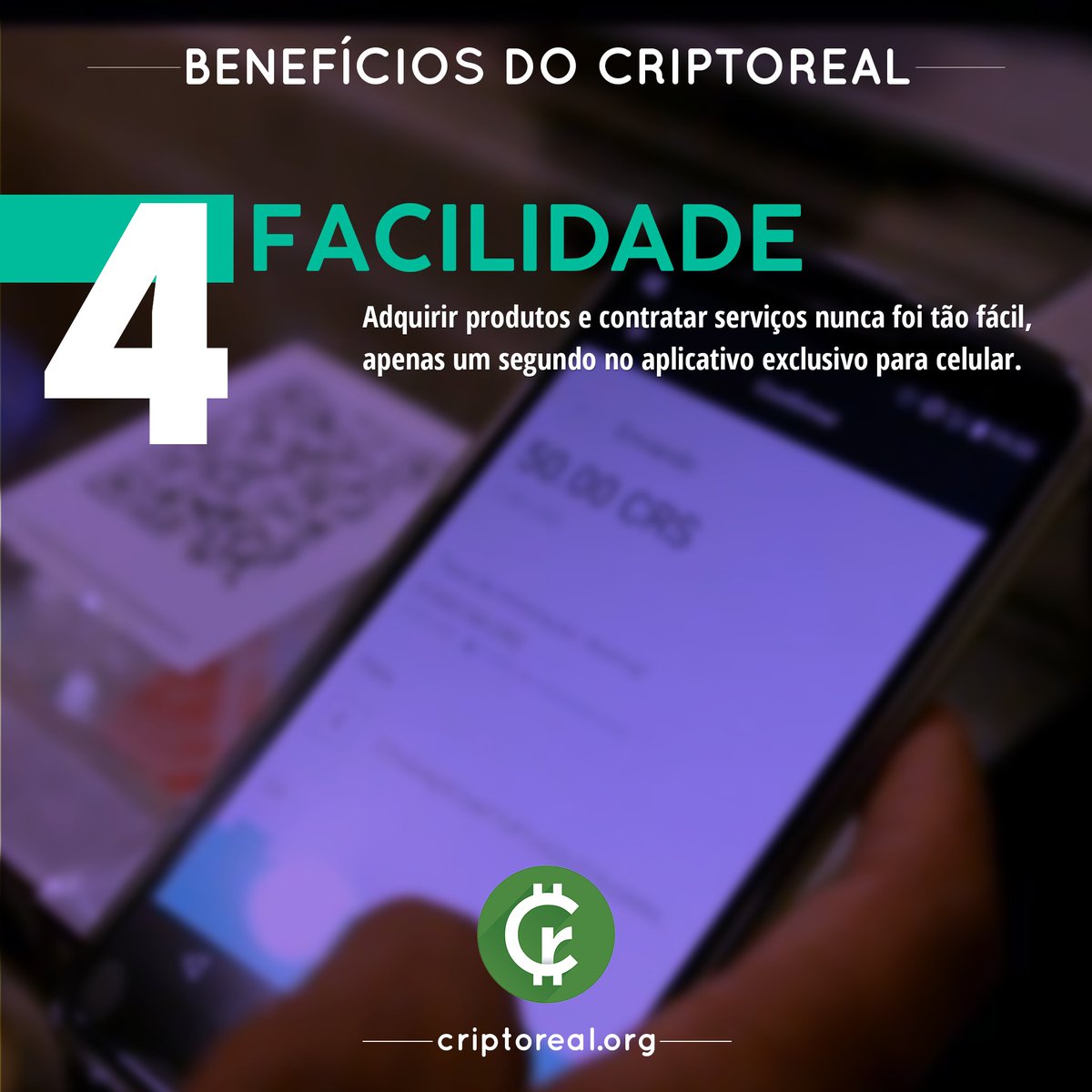 CriptoReal's tweet image. Já pensou em adquirir produtos e serviços em apenas um segundo usando nossa carteira mobile? As transferências de fundos são extremamente rápidas, simples e irreversíveis.