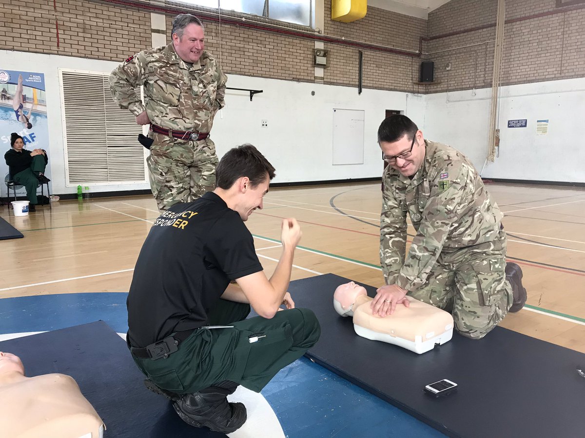 RAFWitteringCR's tweet photo. At 1700 today, after 9 hours,  @RAFWitteringCR with help from @RAFWittering1 personnel completed 65535 chest compressions with another 13305 by #2MTSqn during PT and 1131 @Proud_Sappers very many thanks to all for your contribution 🚑❤️👍@EMAS_CFR @EMASNHSTrust @liveshq https://t.co/lxeOSOOzJA