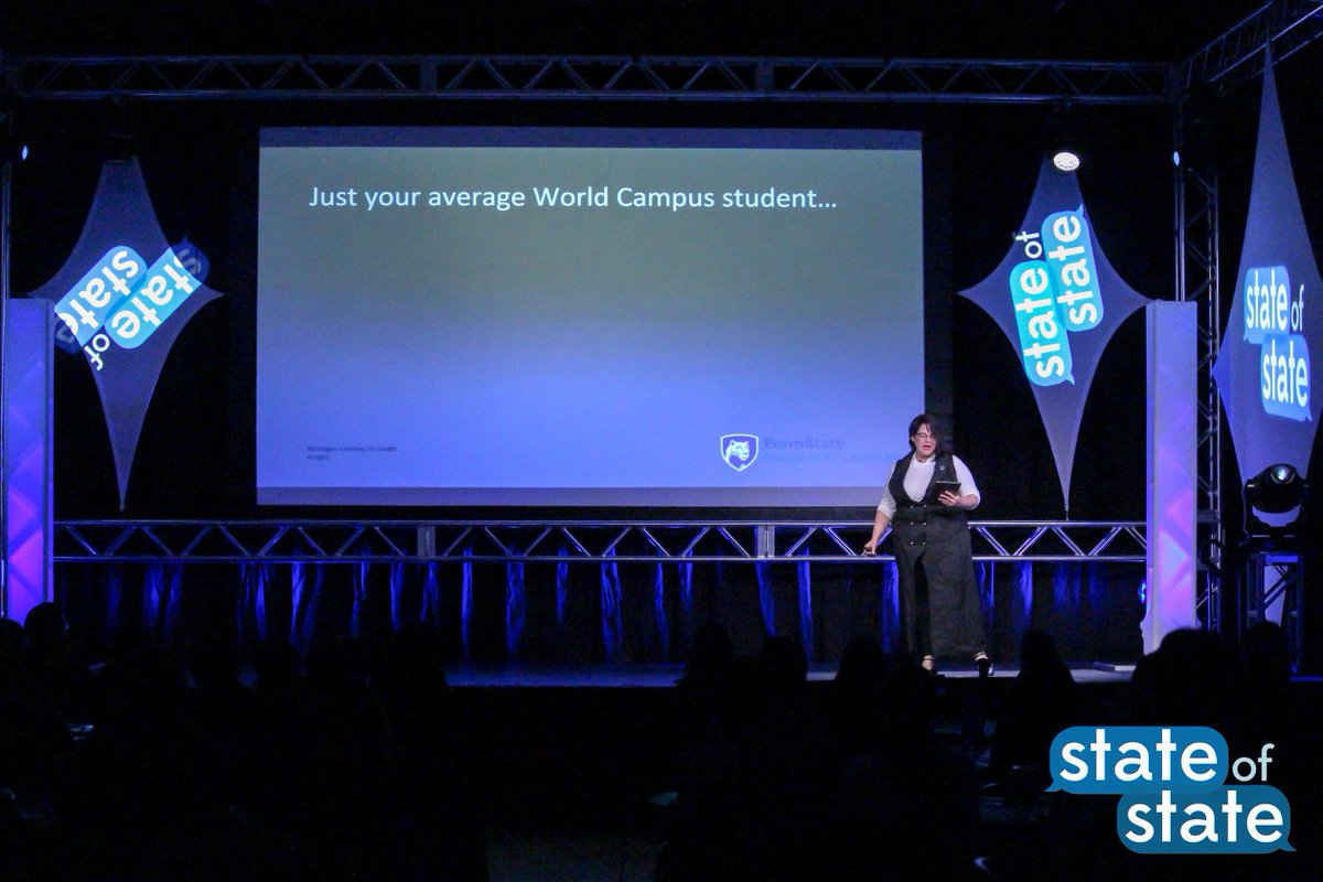PSUWorldCampus's tweet photo. DYK a #PennStateWorldCampus student spoke at @PSUStateOfState 2018? We want to hear from you, too! 👥Applications are now open for students to speak at the 2019 conference:  https://t.co/LgdguVSy6h #LetsTalkPSU https://t.co/tt06SdQoJo
