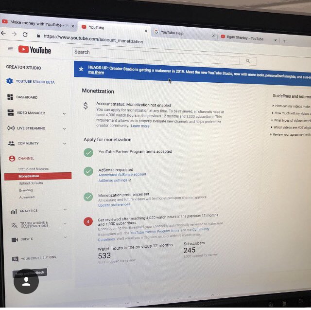 Trying to get my #youtube #videos #monetized view my vids even though they old to help give my channel<a href="/tag/youtube"class="tags">#youtube</a><a href="/tag/videos"class="tags">#videos</a><a href="/tag/monetized"class="tags">#monetized</a>