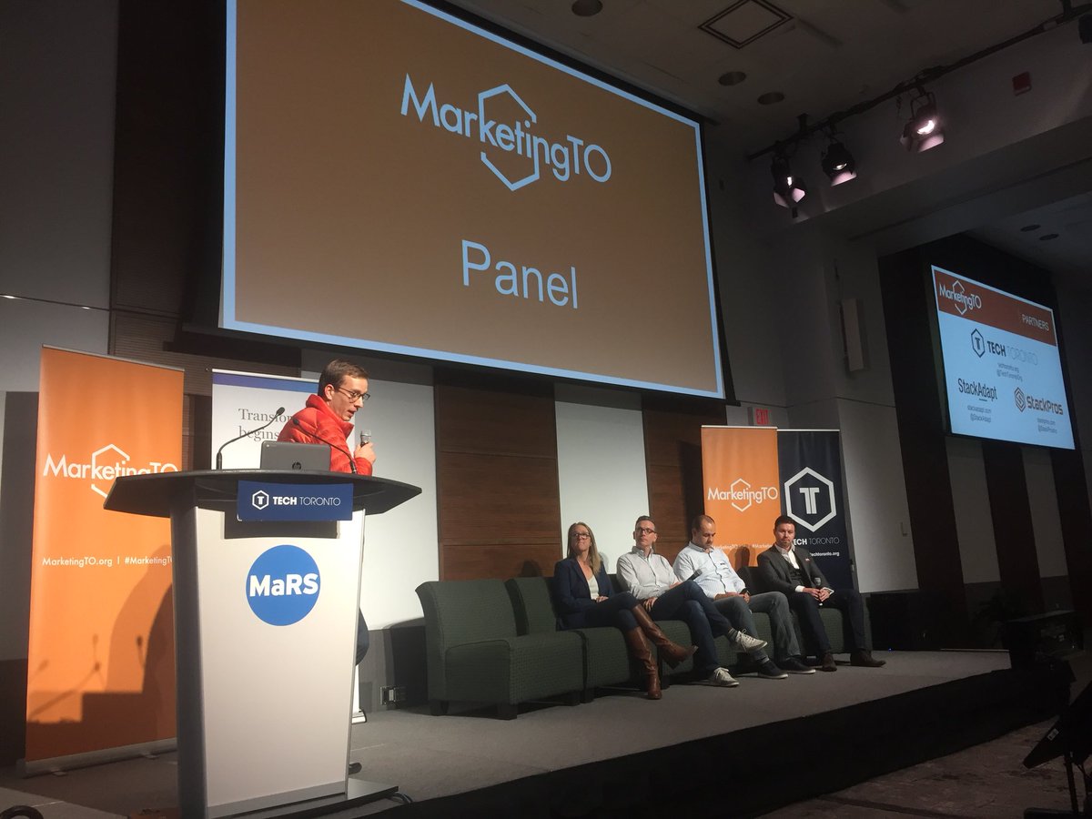 TechTO's tweet photo. Our panel chats about how 84% of all media will be bought programmatically by 2020. How do brands need to execute? #MarketingTO #TorontoAdOps @InnoceanCanada @IndexExchange @dbradstock @wearecoopagency https://t.co/NRFLb6S3Ps