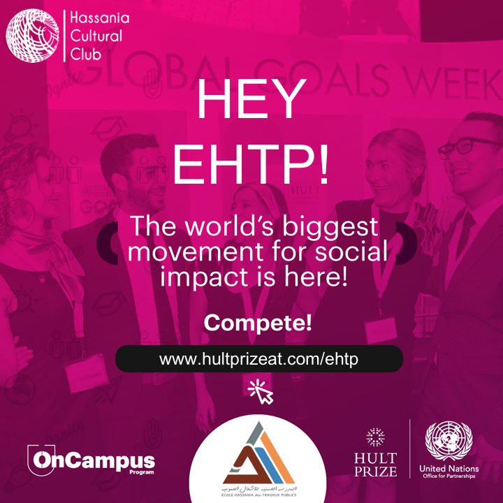 HultPrizeEHTP's tweet photo. Hello there fellow students! 1 million dollars is on the line!
After the opening conference that marked the official start of the Hult Prize@EHTP challenge, we are now launching the registration forms for you to fill. 
Registration link: https://t.co/xtzZbHALEX https://t.co/QmEwLFE4AJ