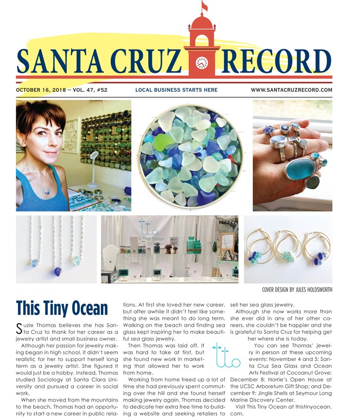 This Tiny Ocean - Sea glass Jewelry by Suzie <a href="/ohsuzie/">Suzie Thomas</a> santacruzrecord.com/wp-content/upl…