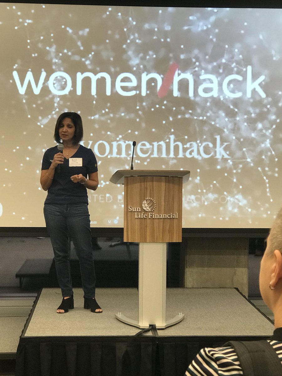 AlessandraNPR's tweet photo. Our Chief Digital Technology Officer @SunLifeCA - @alicenthomas welcoming the group at the #womenhack event sharing our digital transformation story and how we are #innovating across the globe! #diversity #WomenInSTEM #SunLifedigital https://t.co/YkBuDF7neZ