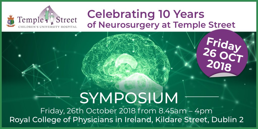TempleStreetHos's tweet photo. Our Dept of Paed Neurosurgery will mark 10 yrs of providing dedicated nat service this Fri with Symposium - prog comprises 13 clinicians who treat and care for children requiring neurosurgery. 190 delegates due https://t.co/fwiOZ8Fvt8 
#TSNeurosurgery18 @Beaumont_Dublin @HSELive https://t.co/TxSVToBIm6
