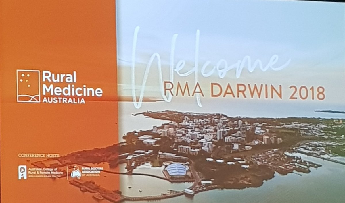 Excited to be in Darwin at #RMA18 focus on #Indigenous health, #Women in medicine and #Refugee health #NRHSN alumni 😊