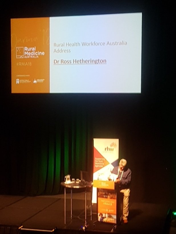 Dr Hetherington gives a shout-out to <a href="/The_NRHSN/">NRHSN</a> members attending #RMA18
