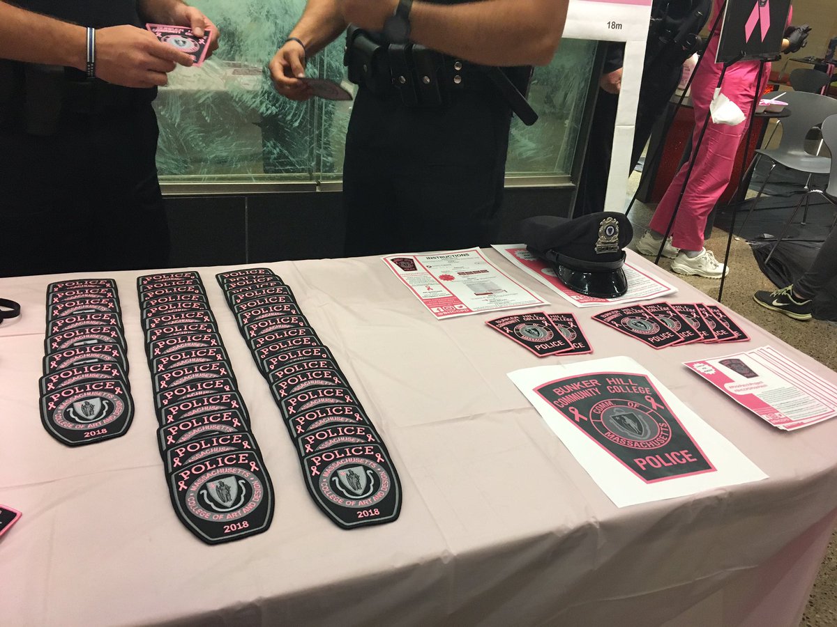 supd617's tweet photo. We’re here at MassArt! Come on by to check out all the @PinkPatchPrjct and support for Breast Cancer and Cancer Awareness. #pinkpatchproject2018 https://t.co/CKVhpQVtKZ