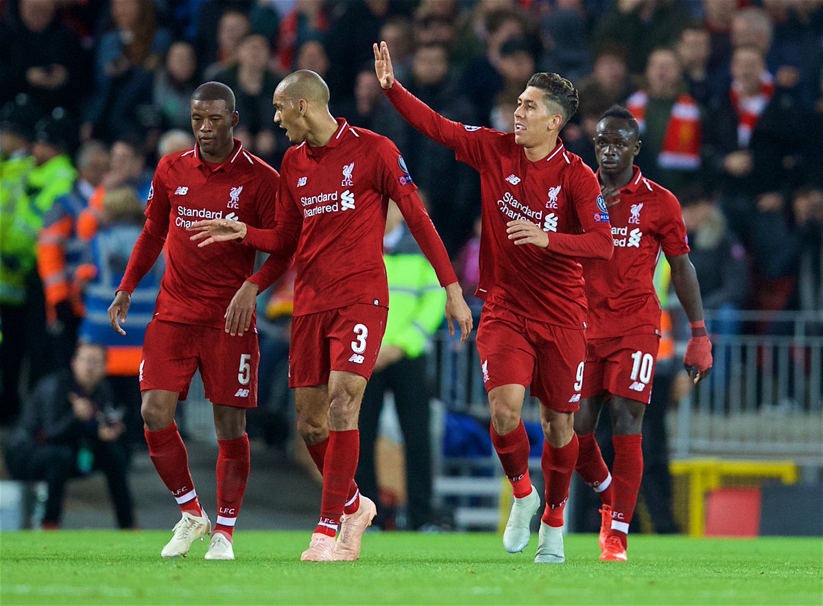 LFC's tweet photo. Roberto Firmino has now jumped ahead of Dirk Kuyt and Terry McDermott in European Cup goals for the Reds. 

Now outright in third place (13) behind Ian Rush (14) and Steven Gerrard (30). 👏 https://t.co/qqCKUXlCyD