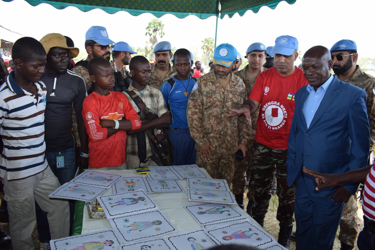 benousmane's tweet photo. As usual, PakBatt played a very important role in the celebration of UN DAY 2018 @Kaga_Bandoro. They  sponsored/organized various activities, while providing gifts to the local population. @UN_CAR https://t.co/bObnvNRBfP