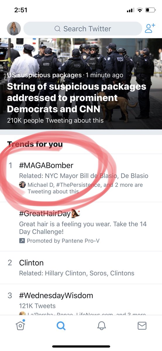 Twitter #1 trending topic? #MagaBomber