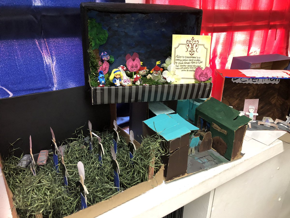 Mrs_DeeBuck's tweet image. When you set high expectations, your students will rise to the challenge! Author Biography Posters &amp;amp; 3D Dioramas taking over my classroom 😍 Couldn’t expect any less from my English I kiddos ❤️.💙 #THEDEPARTMENT #BigRedPride #ONERED