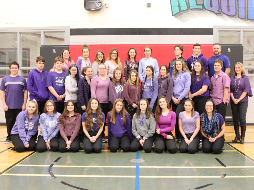 CSCNouvelOn's tweet photo. Plusieurs élèves et membres du personnel du #CSCNO ont porté du mauve aujourd’hui à l’occasion de la Journée Passez au mauve de l’Ontario. #Jebriselesilence #ibreakthesilence https://t.co/GoKec5kpih