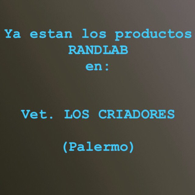 RandlabArg's tweet image. Encontra nuestros productos en Vet Los Criadores (Palermo)!