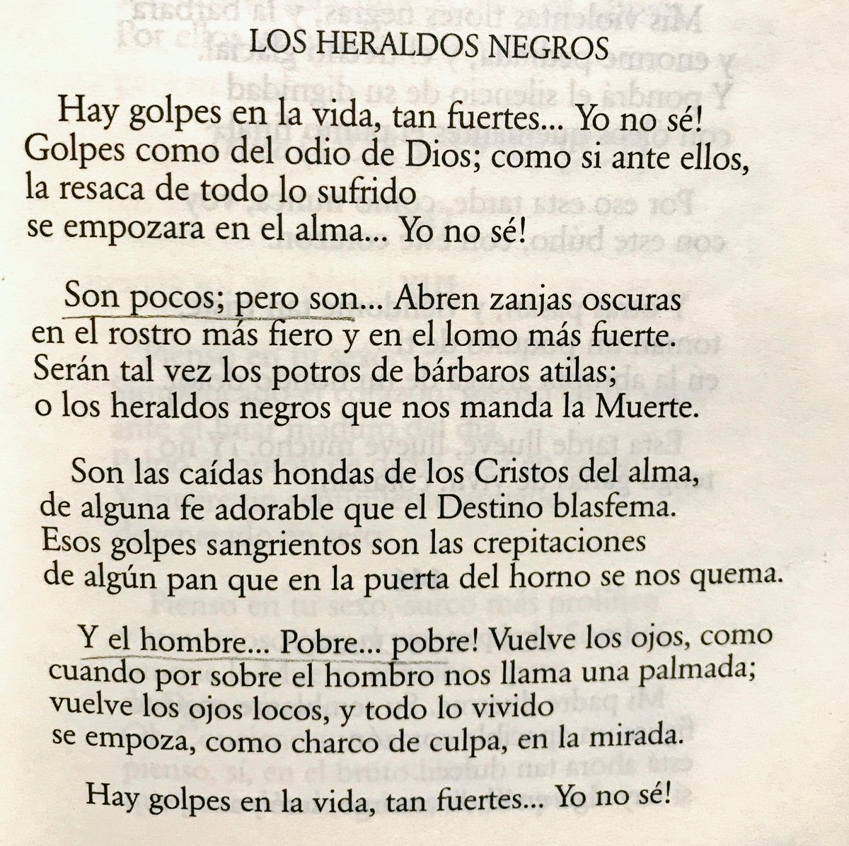 Los heraldos negros (César Vallejo)