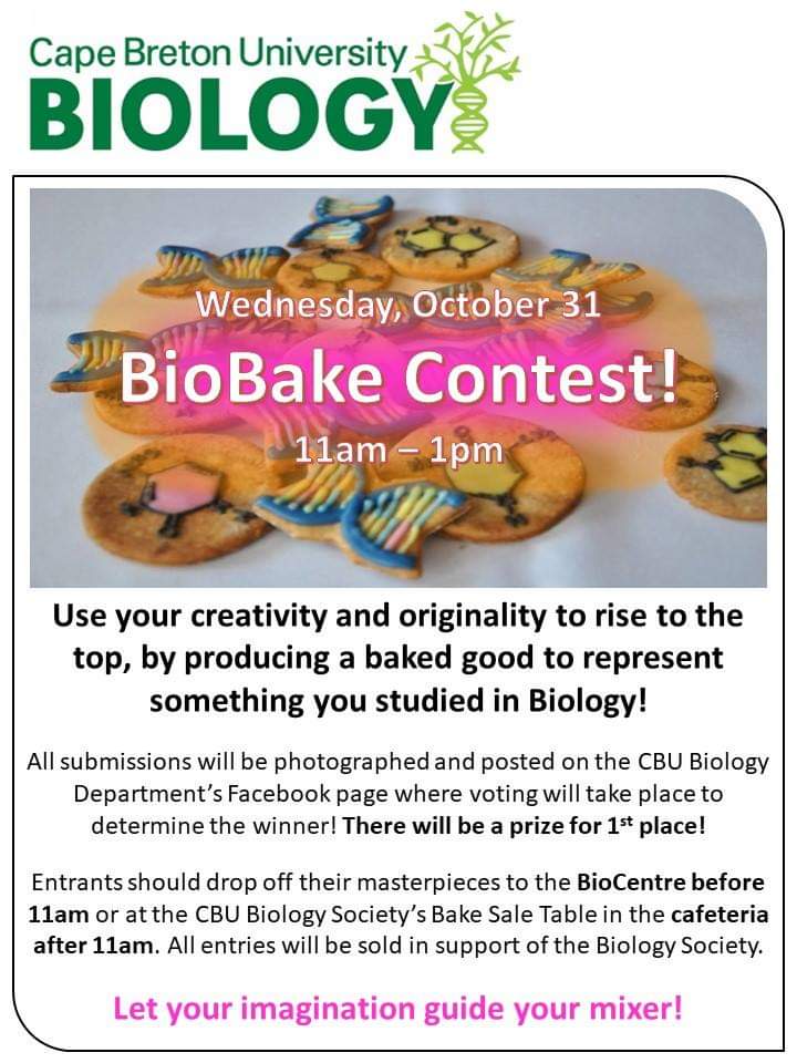 CBUBiology's tweet photo. Can't wait to see the creations for this eventπ§π‘ππ© #biobakes18 #yum #biology #sweet #fundraiser #bakesale #halloweentreats #cbu @cbuniversity https://t.co/O3o55Rlit9