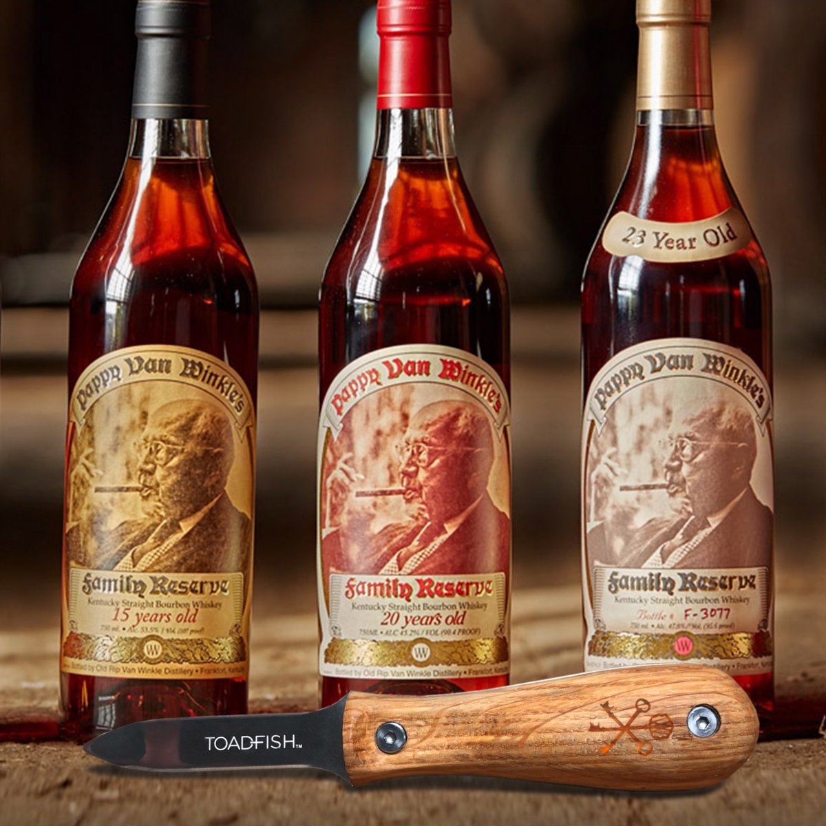 Today on @thebourbondaily, we talk to Casey Davidson, CEO of @ToadfishOutfit oyster knife they made out of used Pappy Van Winkle barrels via about a unique partnership with @pappyandco Listen here: goo.gl/i5AFsS Buy a knife here: goo.gl/vrdqfx