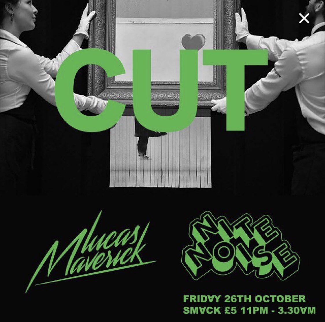 Cut_Leamington's tweet photo. CUT - The Return. 

Lucas Maverick v NiteNoise

Friday 26th October 2018 https://t.co/BonN45x57K