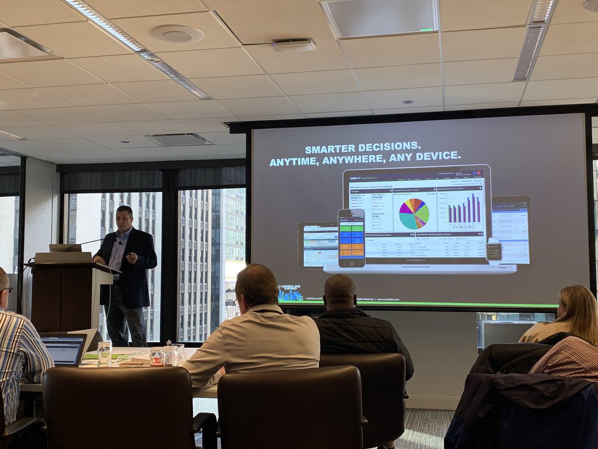 GetCrunchtime's tweet image. Micah Greene, the Inventory and Labor Manager at @Zaxbys, discussing how CrunchTime’s suite of mobile apps make the GM’s life easier #Control2018