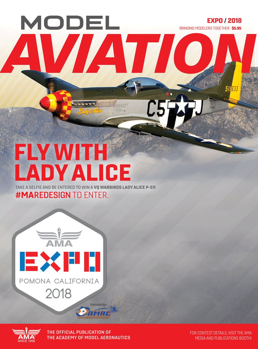 Celebrate the new Model Aviation magazine and win with VQ Warbirds! While attending #AMAExpo West participate in the #MAredesign giveaway and win a model P-51D Lady Alice! Learn more at amaexpowest.com/model-aviation…