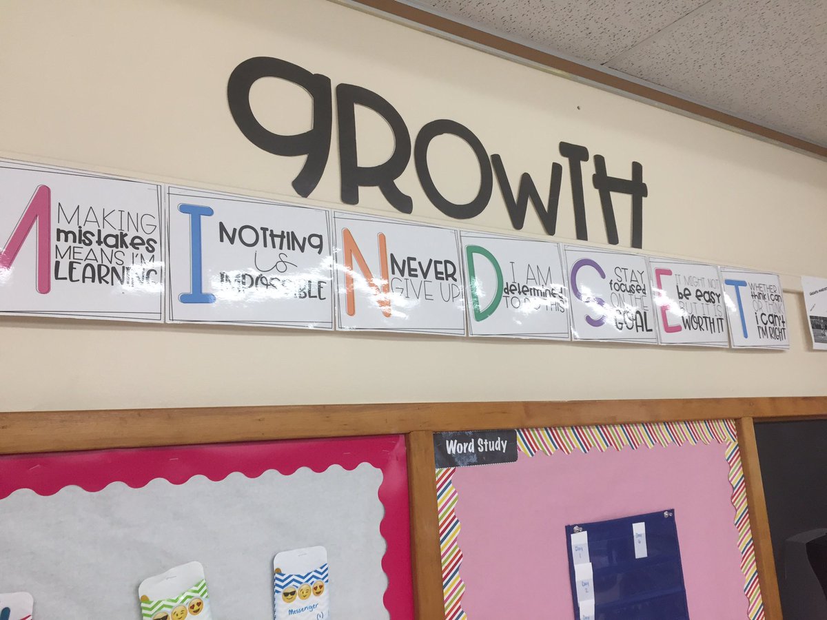 Winning4th's tweet image. Growth mindset visuals created by Ss to inspire classmates who may feel stuck