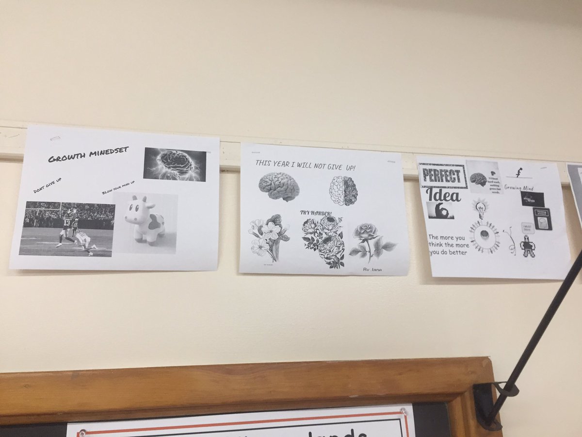 Winning4th's tweet image. Growth mindset visuals created by Ss to inspire classmates who may feel stuck