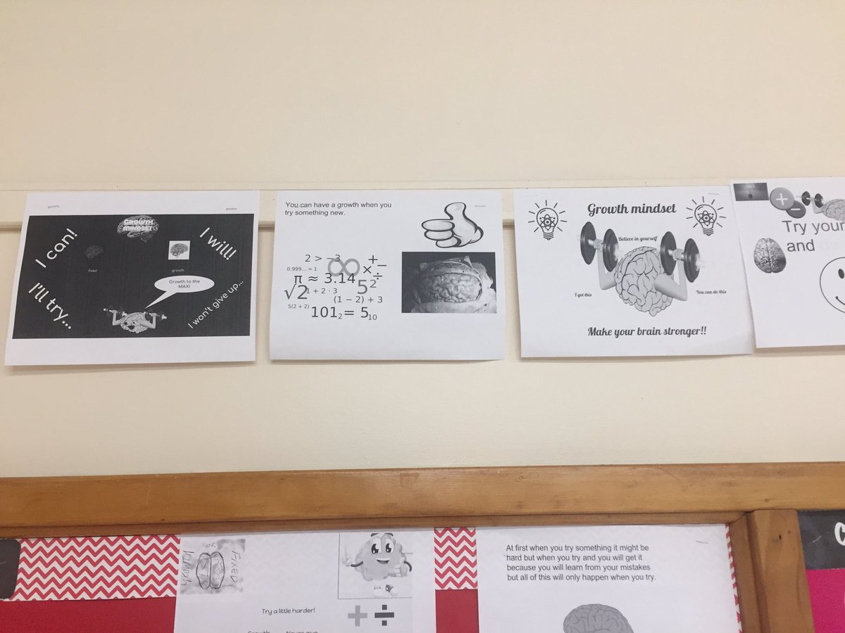 Winning4th's tweet image. Growth mindset visuals created by Ss to inspire classmates who may feel stuck