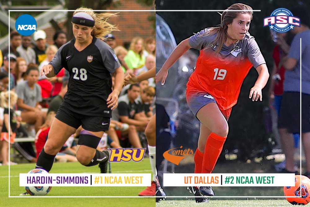 ASC_sports's tweet photo. WSOC | @HSUAthletics remain No. 1, @UTDCOMETSPORTS remain No. 2 in the NCAA West Regional Rankings https://t.co/EVF2RCC92n #ASCsoccer #d3soccer https://t.co/lyutdEctLS