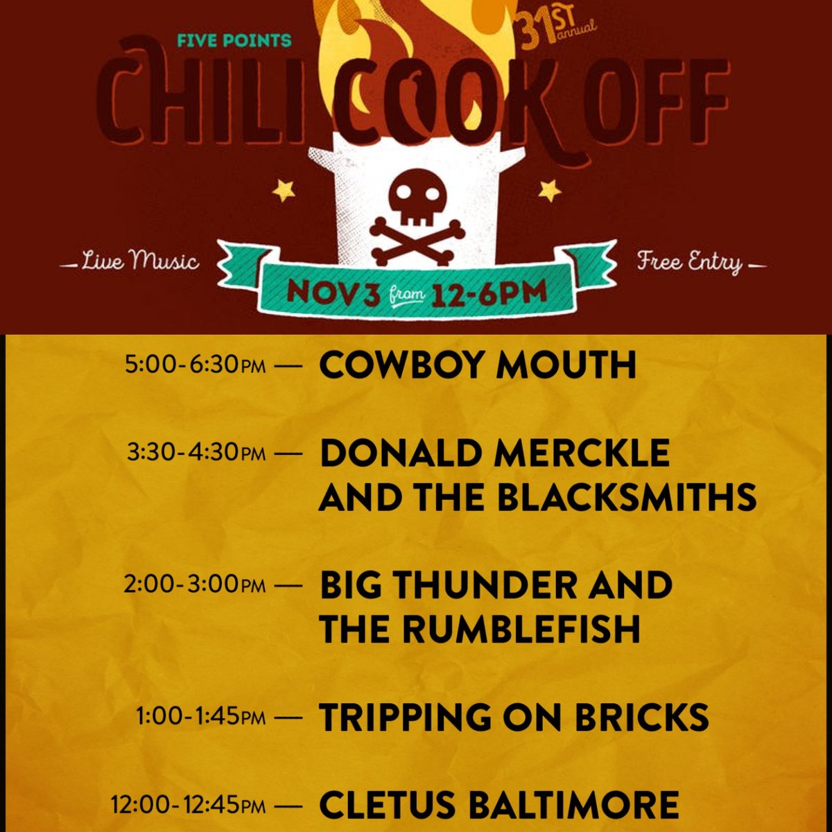 wxry's tweet photo. It's the 31st annual #5PointsChiliCookOff! Think #ColumbiaSC can handle your #GreatBowlsofFire? Get on out the kitchen & into @FivePointsSC!
Amy Beth is live on air with #VarholyandtheClass for #LearnMoreatFour on #WXRY π©βππ₯πΆοΈ Sign up: https://t.co/xpa8Fg4214 #maythebestchiliwin https://t.co/b4Ekmlrgtn