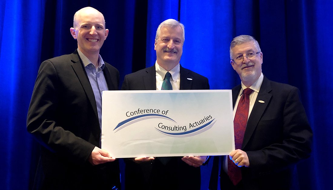 CCActuaries's tweet photo. Meet #CCA's 2018-2019 leadership team - President-elect @MichaelClarkFSA, President @EdPud1, and Immediate Past President @johnhlowell! https://t.co/nWSmPgKx7u
