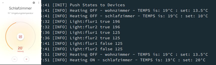 KartoffelToby's tweet image. Private IoT-Cloud tests are running #smarthome  #GoogleActions #ESP8266 #NodeJS #Cloud #IoT  #Thermostat #winteriscoming