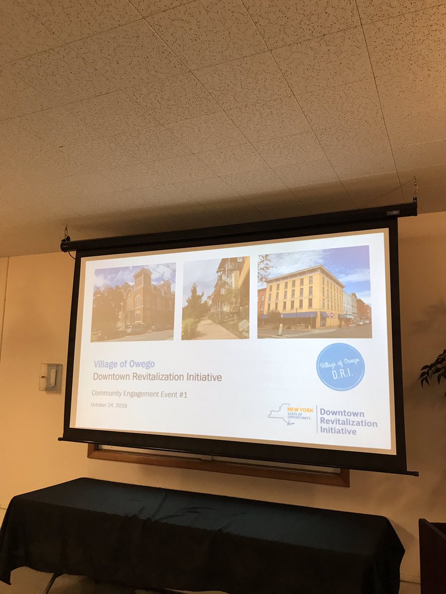 owegodri's tweet photo. Setting up for the first community engagement even for the Owego DRI plan! Join us tonight at 6:30 at Tioga Opportunities. 
#owegodri #owego #downtownrevitalization #dri https://t.co/T7KAarGSEs