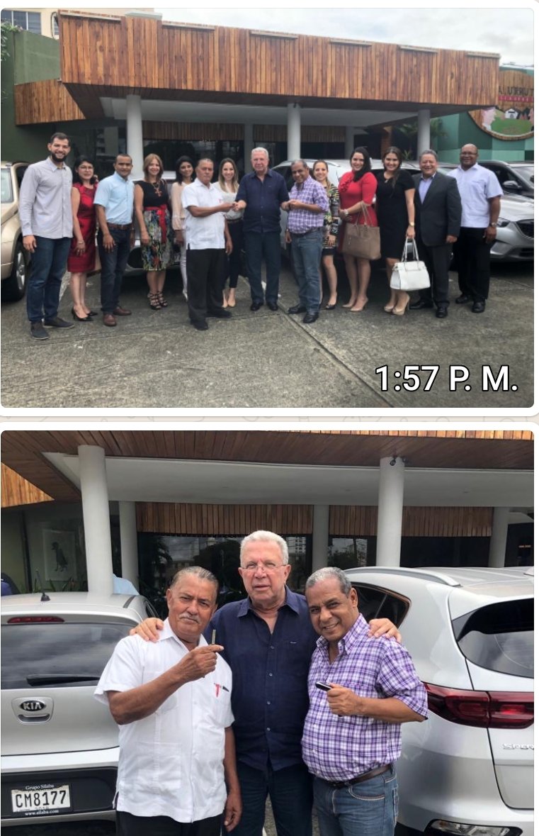 Hoy entregamos 2 autos a dos de nuestros colaboradores por haber cumplido 10 años más de labor en nuestra empresa. Asención Adames su segundo auto por 20 años y Jorge Cáceres su cuarto auto por 40 años en la empresa. Felicidades a ambos.