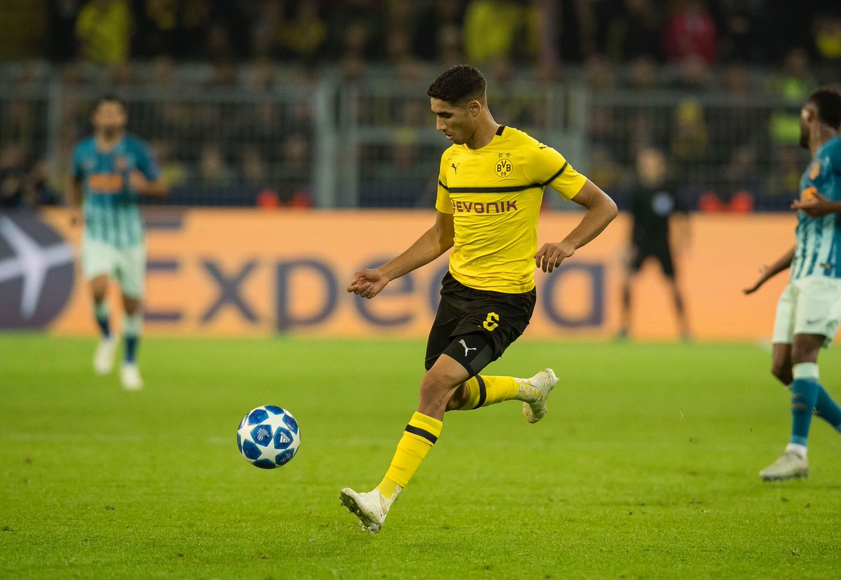 Achraf, en el duelo ante el Atlético.