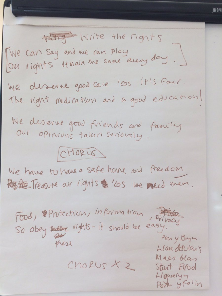 Had a great day with @childcomwales in Llanrwst today - here is an amazing rap written by pupils from @Ysgolpenybryn @ysgolllanddulais @YsgolMaesglas @YsgolSantElfod @ysgolllywelyn and @ysgolporthyfelin #WriteTheRights