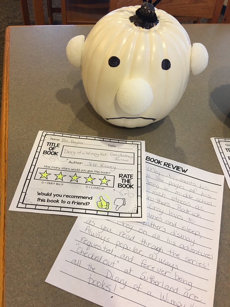 library_sut's tweet photo. Today Mrs. Bayles and Mrs. Green  worked on pumpkins for the contest!(even though we can’t win)! We wouldn’t be a cool library if we didn’t participate!! #readingtakesyoueverywhere #libraryadventures2018 @SUTTitle1 @sutscotties @cathyroo2 https://t.co/mYsVYSN3fO